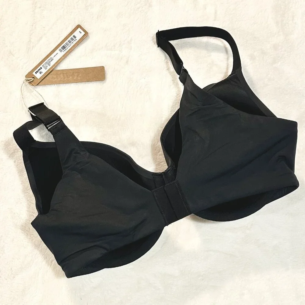 NWT SKIMS Smoothing Intimates Full Coverage Lightly Lined Bra in Onyx - 34D